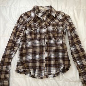 brown flannel